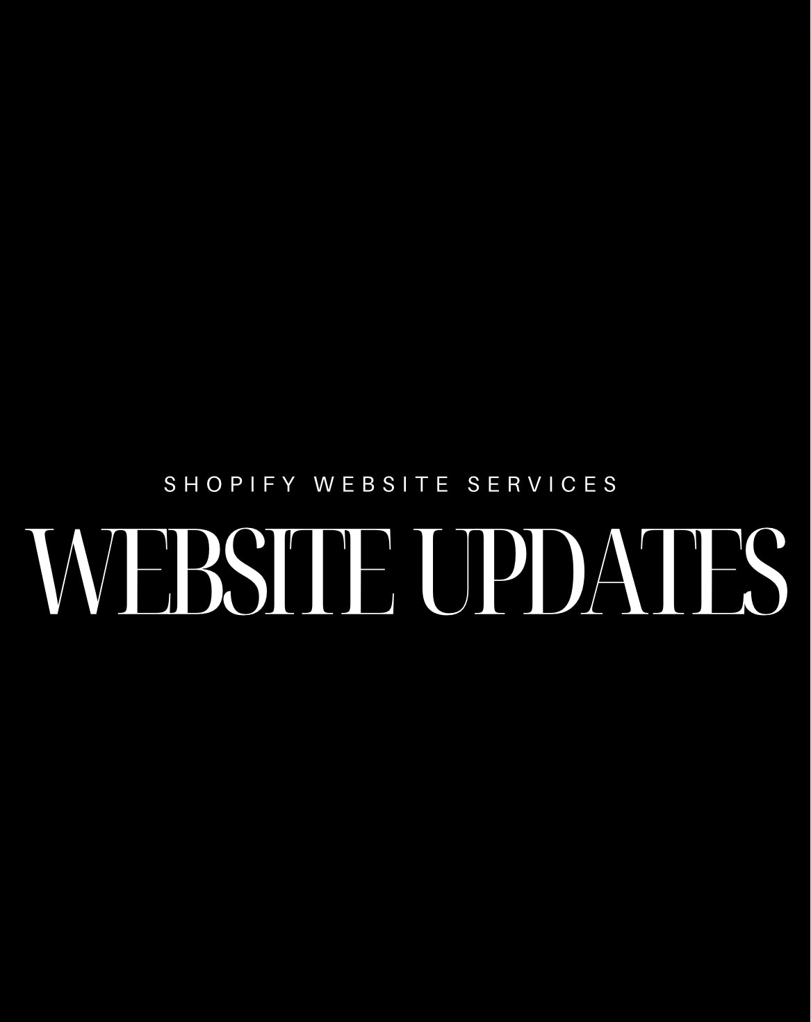 Shopify Website Update & Support Service