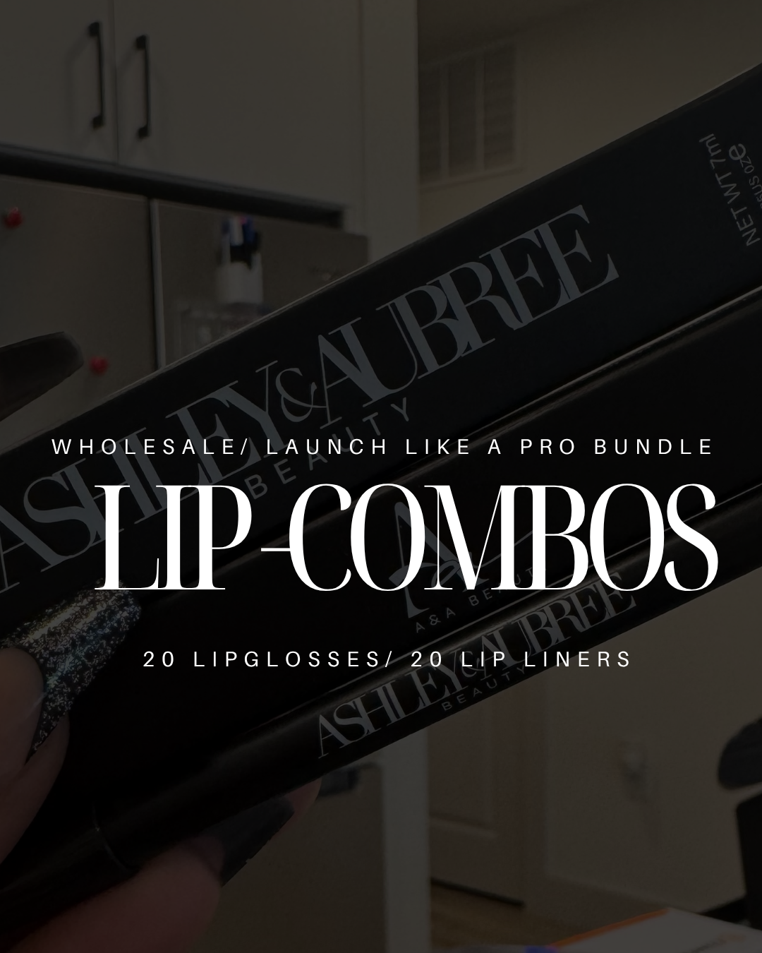 Wholesale Lip Gloss & Lip Liner Starter Bundle 40 Custom Branded Products
